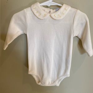 Jacadi Paris. 6 Months. Cream With Yellow Detail On The Collar